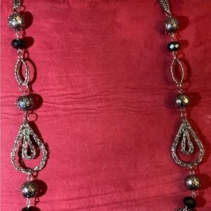 Silver color chain necklace